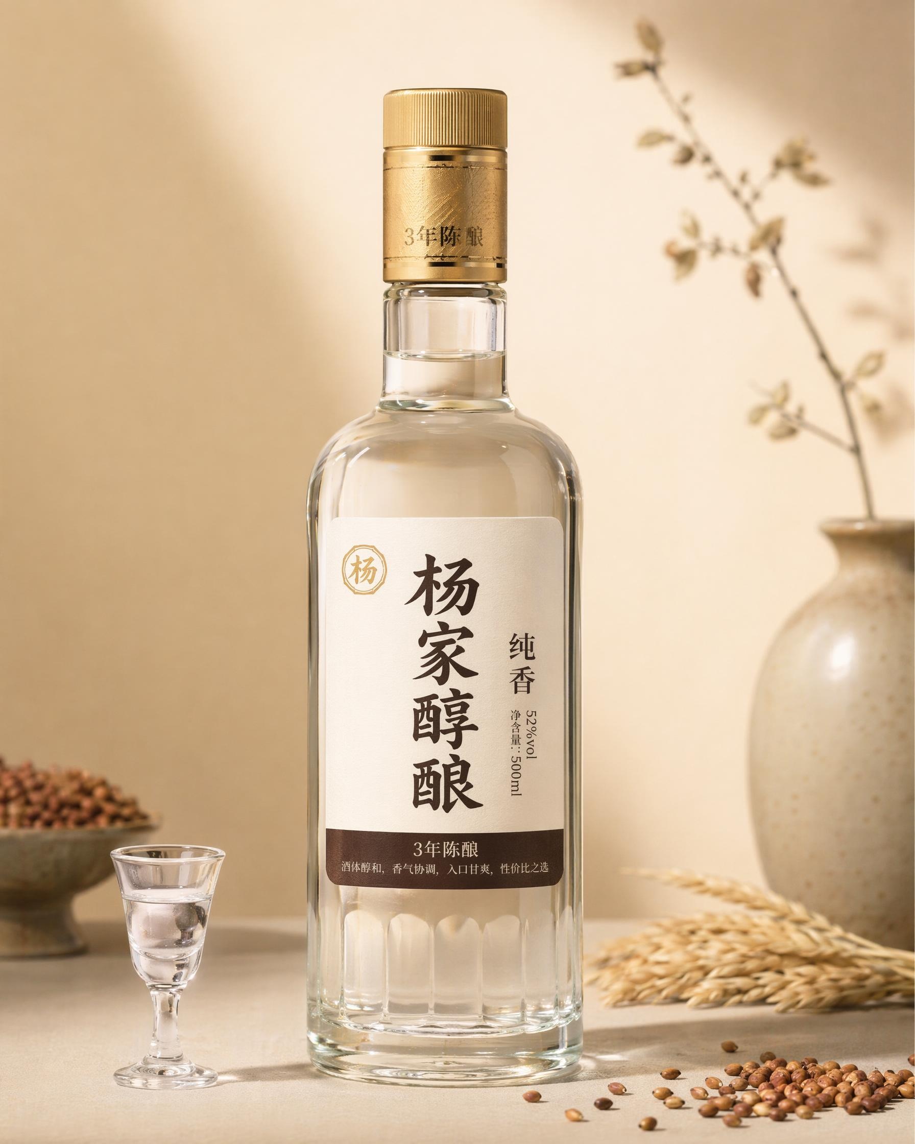 52°·纯香 纯粮白酒